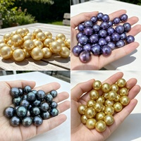 Perles d'eau douce naturelles Muses Jewels 11-12mm, couleurs mélangées, dorées, violettes, paon, noires, non percées, fournitures pour la fabrication de bijoux DIY