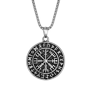 Collar con colgante de árbol de la vida y runa de cabeza de lobo vikingo, plata tibetana, joyería de moda unisex, regalo para hombres y mujeres - Product Image 5