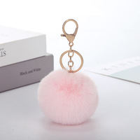 Porte-clés boule moelleuse, adorable pompon en fausse fourrure de 8 cm, accessoire de sac pour un style personnel et petit cadeau