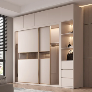 Armoire sur mesure pour toute la maison, style minimaliste italien, très vendue, moderne, optimisation de l'espace de rangement, armoire walk-in en contreplaqué - Product Image 1