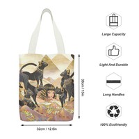 Sacs fourre-tout en toile personnalisables pour femmes, résistants à l'eau, avec fermeture éclair, doublure en polyester, impression de texte personnalisée