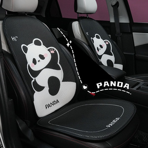 Panda Car Seat Cushion Mesh Fabric Honeycomb Design All Season Decorative Ventilation Edge Binding 3-4 Piece Set - Product Image 1