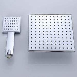 Grifo de Baño de Latón Cromado Pulido Contemporáneo, Juego de Ducha de Pared, Instalación Oculta, Agua Fría y Caliente, Chorro Suave - Product Image 3