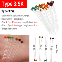 Großhandel 2/3mm Krebs- & Garnelenaugen zum Fliegenbinden Schwarz-Rot für Salzwasser- & Hechtfliegen Angelaugen Fliegenbindematerial