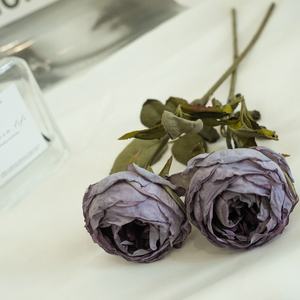 प्रोमी रेशम के कपड़े 49 सेमी 4 प्रमुख हैं टेबल के लिए कृत्रिम यथार्थवादी गुलाब फूल गुलाब गुलाब गुलाब - Product Image 1