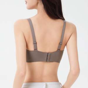 Sujetador de una pieza sin aros, sexy, de alta calidad, con copa push-up, transpirable, sin costuras, con cuello en V profundo, cómodo y moldeador 3D, para venta al por mayor. - Product Image 2