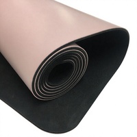 Tapis de yoga en cuir PU rose, écologique, personnalisé avec logo, 5 mm/4 mm, imperméable, durable, antidérapant, pour Pilates et fitness, avec base en caoutchouc supplémentaire