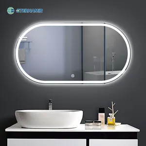 Specchio da bagno con specchio da doccia a parete con funzione di sbrinatore e installazione orizzontale