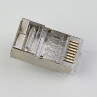 Connecteur Ethernet RJ45 CAT6 STP 8P8C à coque métallique, connecteur réseau mâle à sertir, prise jack modulaire pour câble
