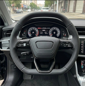 Volante Deportivo de Fondo Plano en Cuero Perforado con Palanca de Cambios para <span class=keywords><strong>Audi</strong></span> A3 A4 A5 A6 A7 <span class=keywords><strong>Q3</strong></span> Q5 Q7 - Product Image 5
