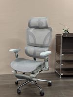 Chaise de bureau ergonomique de direction avec accoudoirs fixes, appui-tête réglable, confortable, pivotante, inclinable, à bascule, réglable en hauteur, multi-usages