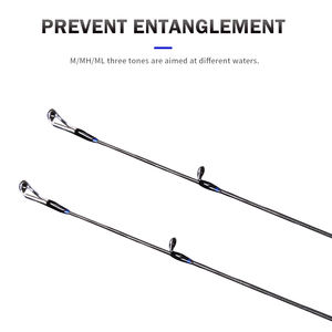 Canne à pêche TGD Best <span class=keywords><strong>MOJO</strong></span> BASS 36T en carbone haute performance, spinning et casting, 1,98m/2,13m/2,28m, 2 sections, <span class=keywords><strong>M</strong></span>/MH/ML, pour la pêche au bar. - Product Image 4