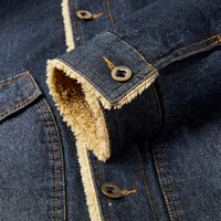 Nouvelle veste d'hiver 2027 pour homme, en jean rembourré et doublé polaire épais, coupe ample, grande taille, style workwear tendance, manteau décontracté pour homme
