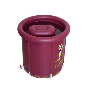 Baignoire gonflable ronde pour adultes en PVC, baignoire gonflable avec valve de vidange - Product Image 1