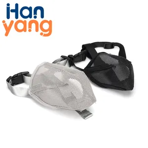 Hanyang Oem Custom Zachte Stof Ademende Mesh En Verstelbare Band Anti Bijtende Blaffen Nylon Hond Snuit Maatwerk