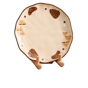 Ensemble <span class=keywords><strong>de</strong></span> vaisselle créatif en céramique, motif champignon <span class=keywords><strong>de</strong></span> conte <span class=keywords><strong>de</strong></span> fées, mignon, compatible micro-ondes, <span class=keywords><strong>de</strong></span> grande valeur, comprenant un bol à soupe, une assiette et un plat <span class=keywords><strong>de</strong></span> cuisson domestique - Product Image 5
