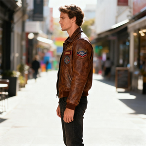 Hot Sales Vintage <strong>Leather</strong> <strong>Jacket</strong> Men Custom Embroidered Patch Motorcycle <strong>Jacket</strong> Winter <strong>Jacket</strong> Man - Product Image 3