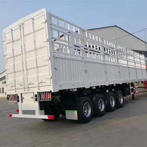 Semi-remorque à ridelles neuve 2026, 3 essieux, en acier, capacité de charge 5-10 tonnes, fabricant Shandong - Product Image 1