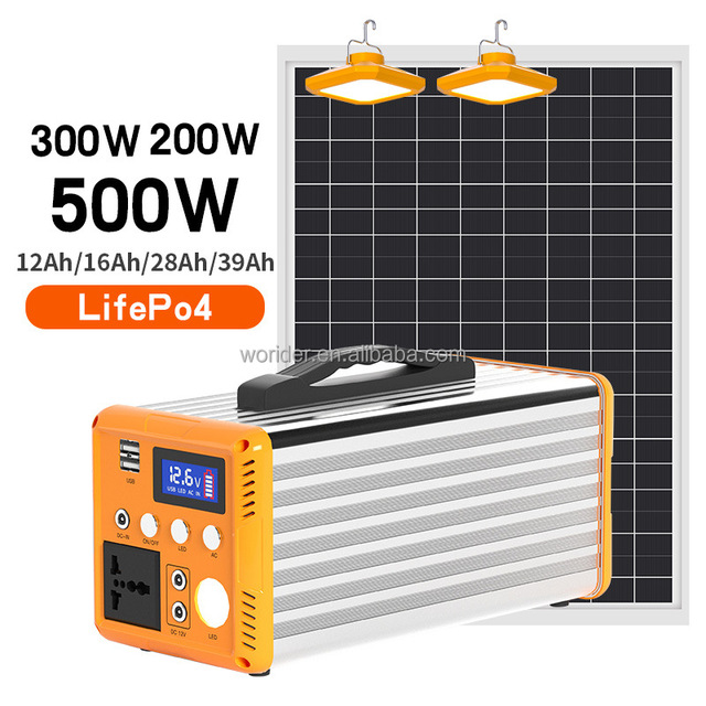 2025 Outdoor Solar Generator Portable Power Station Power Supply 150W 300W 500W Power Bank