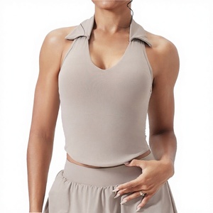 Sujetador deportivo de yoga para mujer con logo personalizado al por mayor, de alto soporte, a prueba de golpes, transpirable, de Spandex/Nylon, con cuello en U y almohadillas en el pecho, para fitness y gimnasio. - Product Image 3