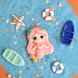 Encantadores Dijes de Resina de Sirena Oceánica para Joyería DIY, Accesorios para Collares y Decoración de Fundas de Teléfono - Product Image 5