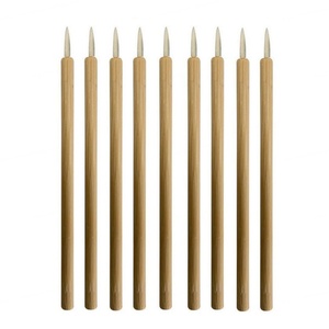 Lot de 50 pinceaux à eyeliner jetables avec manche en bambou, applicateurs de liner à lèvres écologiques, pinceaux de maquillage pour détails fins, outil de salon - Product Image 5