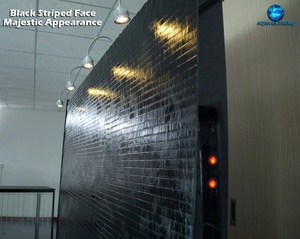 <span class=keywords><strong>Mur</strong></span> d'eau au design majestueux avec taille personnalisée, cascade murale à rayures noires - Product Image 3