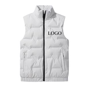 Chaqueta bomber acolchada de alta calidad para <span class=keywords><strong>hombre</strong></span>, <span class=keywords><strong>chaleco</strong></span> sin mangas con cuello levantado - Product Image 3