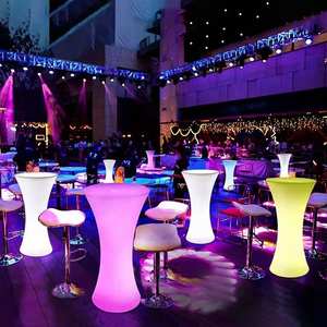 Muebles con Barra de Luces que Cambian de Color, Mesa de Cóctel LED con Luz Ambiental Romántica - Product Image 1