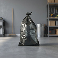 Bolsa de Basura Negra de Grado Industrial, No Soy una Bolsa de Plástico, Biodegradable, Compostable, PBAT, PLA, Almidón de Maíz, Alta Resistencia, Antiestática