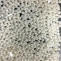 Perles en plastique ABS blanches crème à trou traversant et demi-trou, en vrac, vente en gros