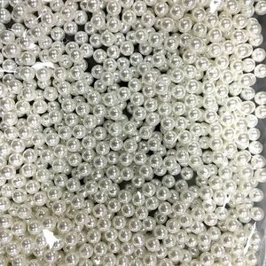 ลูกปัดพลาสติกมุกสีขาวครีมแบบเจาะรูครึ่งวงกลม ลูกปัดพลาสติกมุก ABS ขายส่ง - Product Image 5