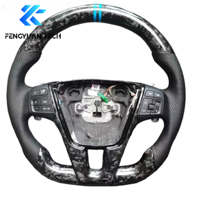 พวงมาลัยรถยนต์หนังแท้ LED Alcantara ปลอมแปลงทำจากคาร์บอนไฟเบอร์สำหรับวอลโว่ S80 <span class=keywords><strong>V40</strong></span> XC60 S60 S60r V60 <span class=keywords><strong>polestar</strong></span> 2013 2009 2010 - Product Image 2