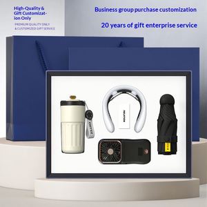 Coffret Cadeau d'Affaires de Luxe : Tasse à Café + Masseur Cervical + Ventilateur + Parapluie pour Ensemble Cadeau d'Entreprise Haut de Gamme - Product Image 2