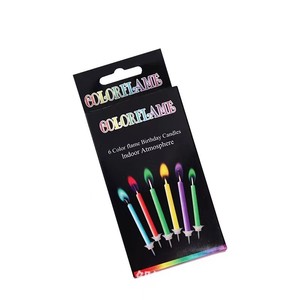 Bougies Flamboyantes Colorées en Forme de Bâtonnet pour Décoration de Gâteau d'Anniversaire, Lumière Changeante Arc-en-ciel, Utilisation Domestique, Piles Incluses, Paraffine - Product Image 5