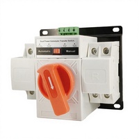 Commutateur de transfert ATS industriel monophasé 230V 10kA 125A sur rail DIN pour générateur 2P PMQ2-125