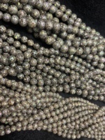Chaîne de perles en coquille d'ormeau naturelle YMJ, 6 mm, 8 mm, 10 mm, perles en mosaïque, breloques, certifiées GIC pour la fabrication de bijoux, bracelet