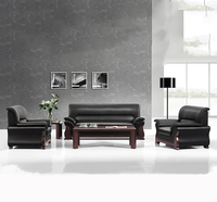 Ensemble de canapés de bureau de luxe fabriqué en usine KL-S054, en cuir véritable et en cuir PU moderne, confortable et durable, pour usage hôtelier et commercial