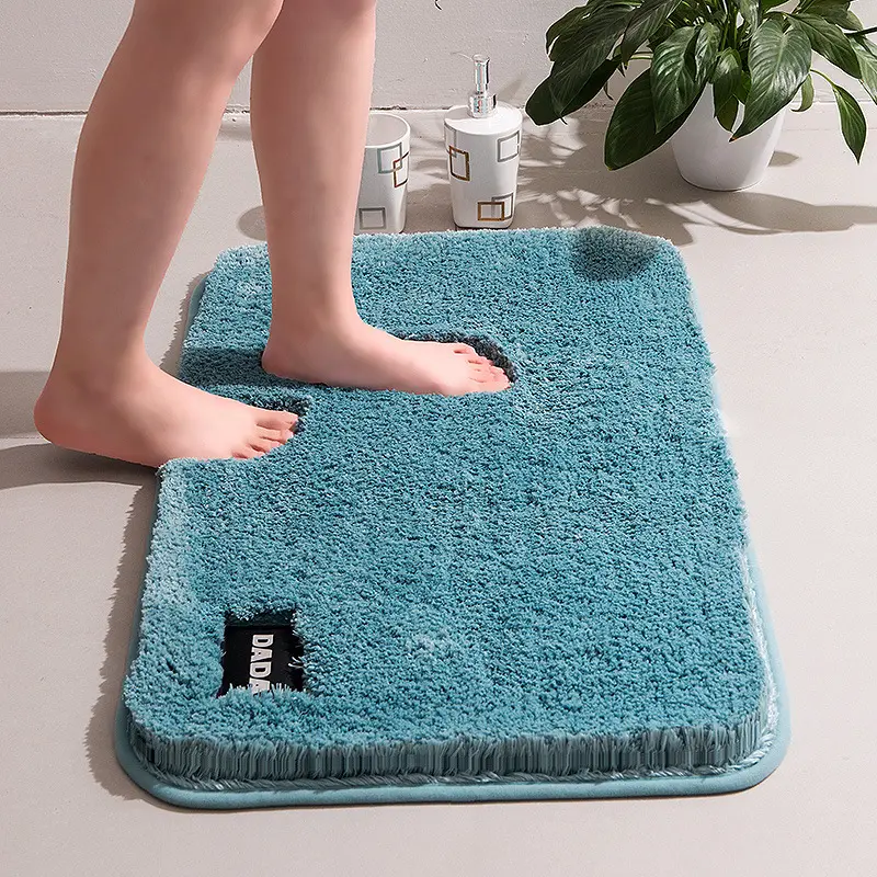 Bellek köpük yumuşak banyo paspasları kaymaz emici banyo halıları kauçuk geri koşucu Mat mutfak banyo zemin 17 "x 47" siyah
