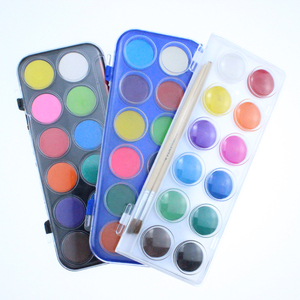 Juego de Pinturas de Acuarela Sólidas de 12 Colores en Oferta, Pasteles Redondos de 2.8 cm en <span class=keywords><strong>Caja</strong></span> de Plástico con Pincel para Lienzo - Product Image 6