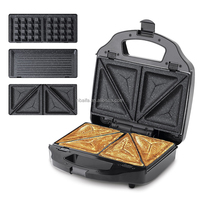 Aifa nouveau portable mini sandwich petit déjeuner panini hamburger oeuf gaufrier presse intérieur grill machine électrique plaque chauffante ronde