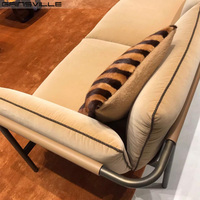 Fauteuil moderne de luxe italien haut de gamme personnalisable canapés Villa ensemble de canapés canapés en cuir meubles de salon