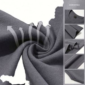 T-shirts pour hommes en coton peigné de qualité supérieure, anti-rides et anti-bouloches, avec logo personnalisé, col rond, grammage lourd, couleur unie - Product Image 4