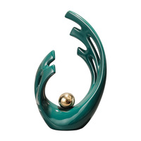 Nouveau Style Style nordique décor en céramique maison or argent boule porcelaine ornements armoires Art moderne Statue en céramique