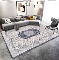 Grand tapis de salon à motif géométrique, fabriqué à la machine, écologique, réversible, en polyester, rembourré, antibactérien, pour la maison et le camping