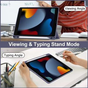 Vente flash - Étui pour tablette en PU acrylique avec dos transparent compatible avec iPad 9e/8e/7e génération (2021/2020/2019) - 10,2 pouces - Product Image 3