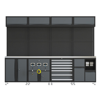 Grand meuble à outils et armoire de rangement combinés |   Banc de travail de garage |   Boîte à outils en acier pour atelier et garage