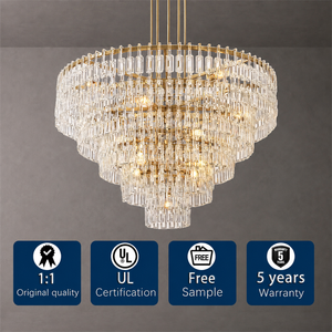 Lámpara de Araña Redonda de Cristal Marignan de RHOEM, para Sala de Estar, Villa, Escalera, Lámparas de Lujo para Decoración del Hogar - Product Image 1