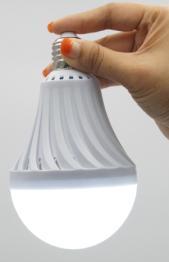 หลอดไฟ LED 5W แรงดันสูง สำหรับกรณีฉุกเฉิน ขั้ว E27 ใช้ไฟ AC85V-265V วัสดุ ABS+PP แบตเตอรี่ 1200mA ชิป SMD 2835 เส้นผ่านศูนย์กลาง 60 มม. ความสว่าง 3000 ลูเมนส์ - Product Image 3