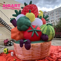 Ballon de panier de fruits gonflable de simulation personnalisée en usine de taille géante pour les décorations publicitaires d'activité